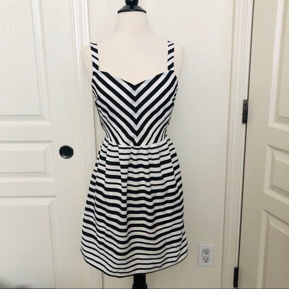 BeBop black and white striped dress - Picture 1 of 7